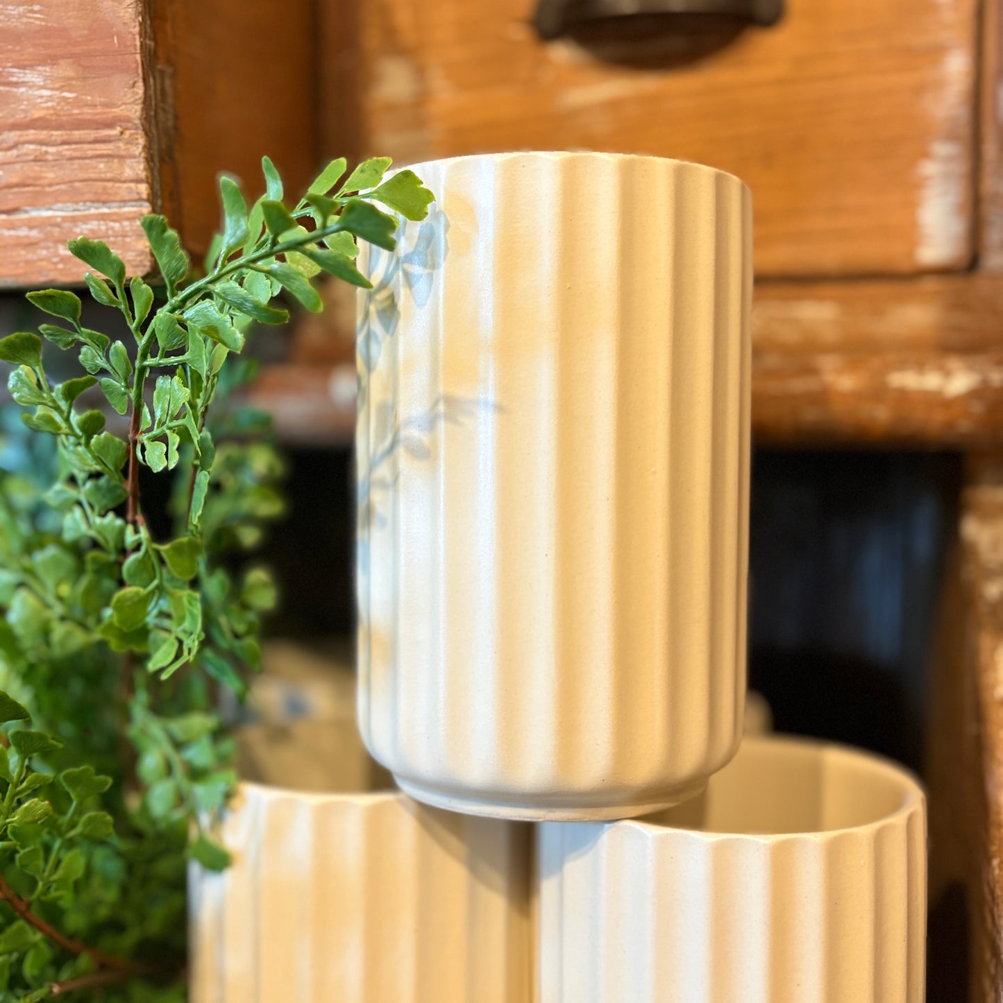Cream Beam Vase