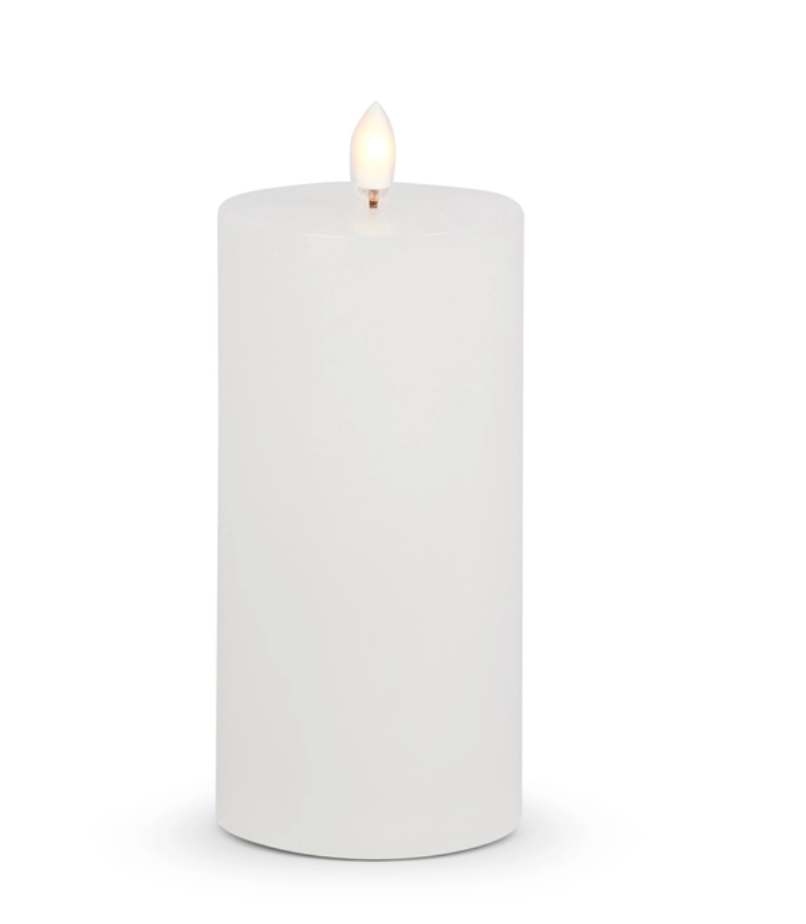 3 x 6” white pillar Candle