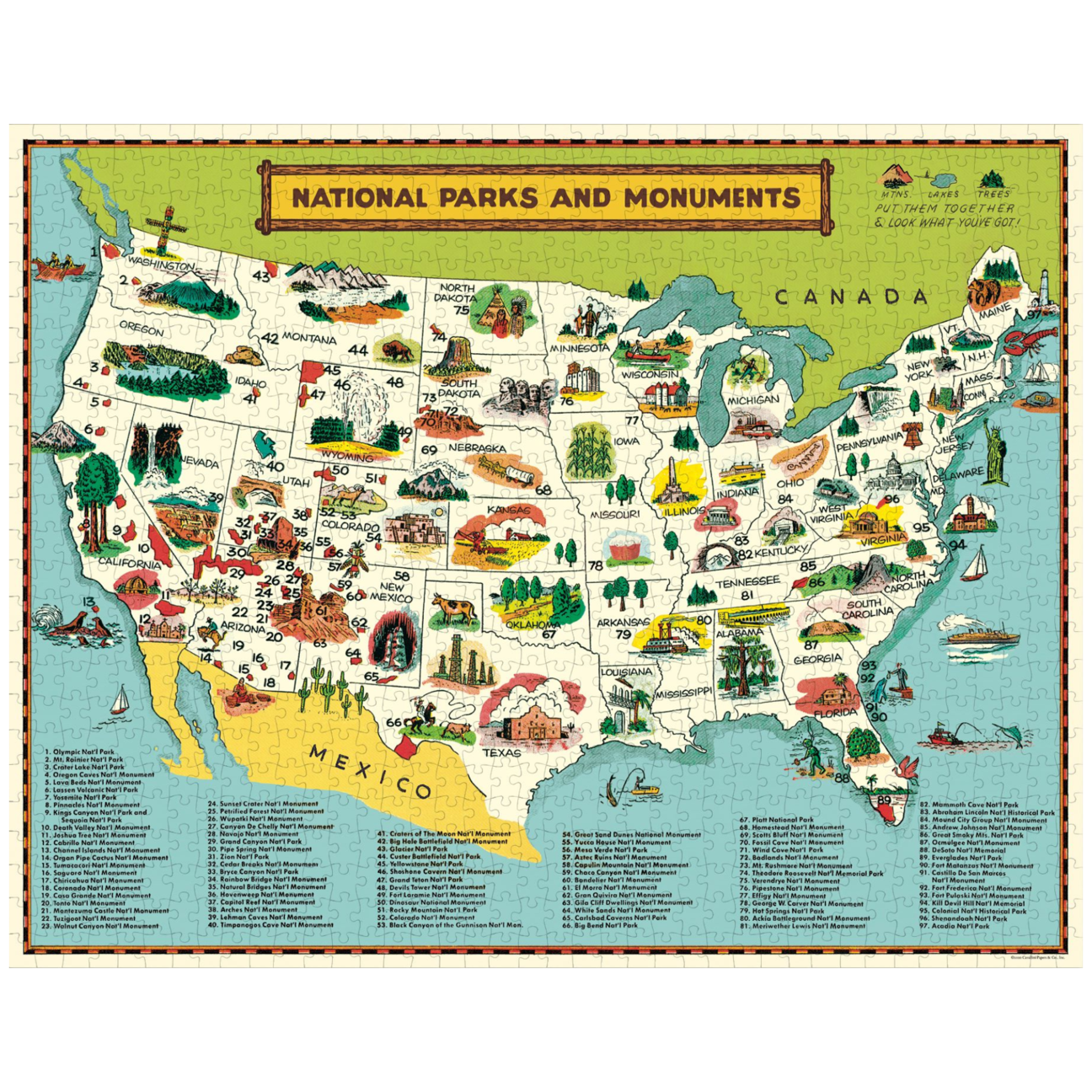 Puzzle - National Parks Map