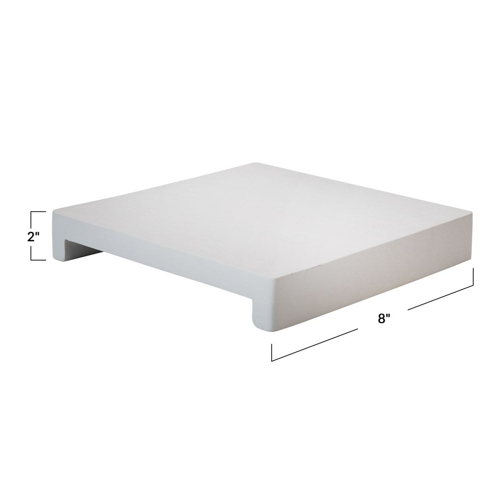 White Square Wood Pedestals